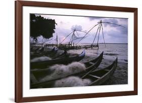 Cochin Fishing Nets-Charles Bowman-Framed Photographic Print