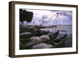 Cochin Fishing Nets-Charles Bowman-Framed Photographic Print