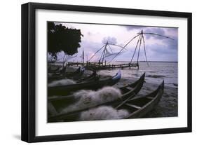 Cochin Fishing Nets-Charles Bowman-Framed Photographic Print