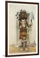 Cochiti Pueblo Indian in Buffalo Dance-null-Framed Art Print