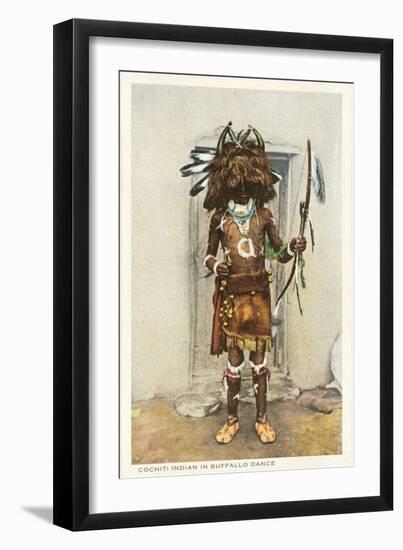 Cochiti Pueblo Indian in Buffalo Dance-null-Framed Art Print