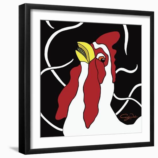 Cock A Doodle Do Rooster-Cindy Wider-Framed Giclee Print