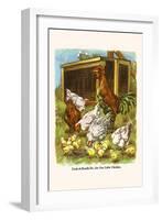 Cock-A-Doodle Do, See Our Chickens-Bird & Haumann-Framed Art Print