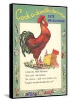 Cock-a-doodle-doo Says Rooster-null-Framed Stretched Canvas
