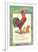 Cock-a-doodle-doo Says Rooster-null-Framed Art Print