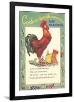 Cock-a-doodle-doo Says Rooster-null-Framed Art Print