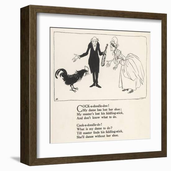 Cock-A-Doodle-Doo!-Arthur Rackham-Framed Art Print