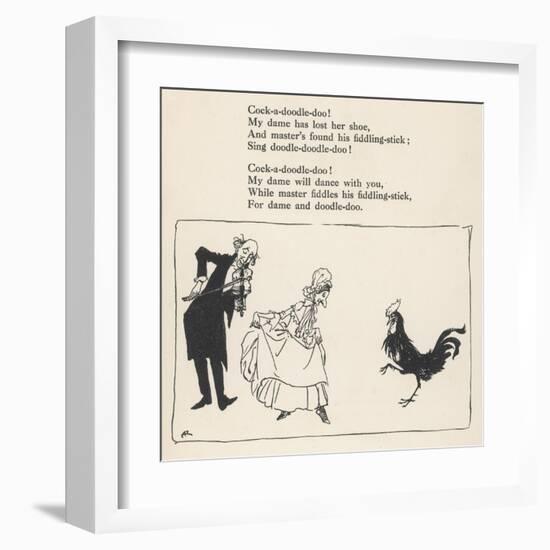 Cock-A-Doodle-Doo!-Arthur Rackham-Framed Art Print