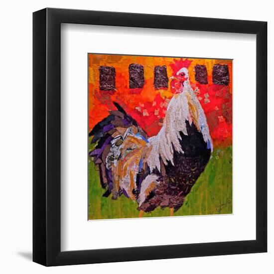 Cock-A-Doodle-null-Framed Art Print