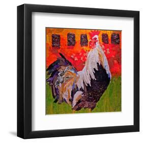 Cock-A-Doodle-null-Framed Art Print