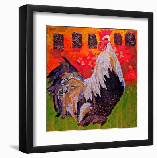 Cock-A-Doodle-null-Framed Art Print