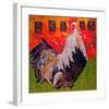 Cock-A-Doodle-null-Framed Art Print