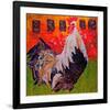 Cock-A-Doodle-null-Framed Art Print