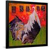 Cock-A-Doodle-null-Framed Art Print