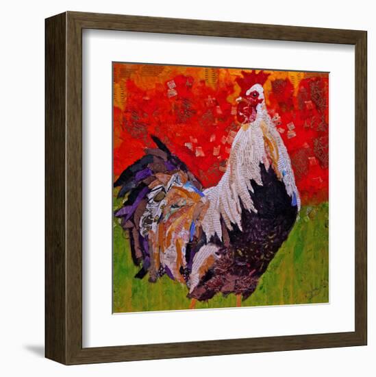 Cock-A-Doodle-null-Framed Art Print