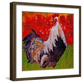 Cock-A-Doodle-null-Framed Art Print