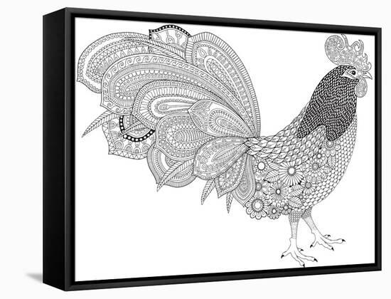 Cock-a-Doodle-Hello Angel-Framed Stretched Canvas