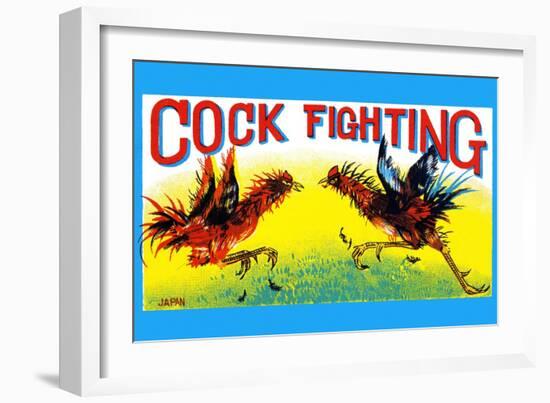 Cock Fighting-null-Framed Art Print