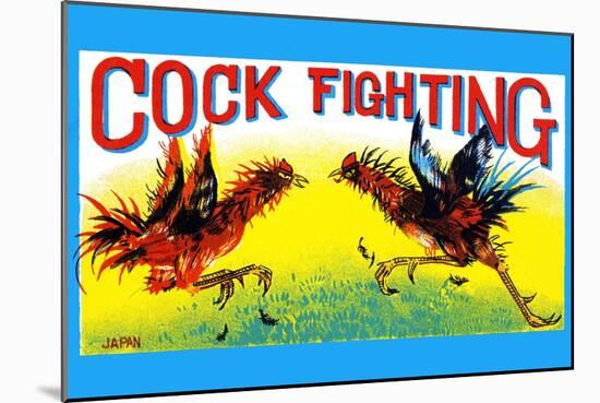 Cock Fighting-null-Mounted Art Print