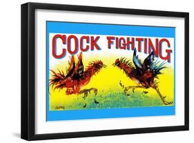 Cock Fighting-null-Framed Art Print