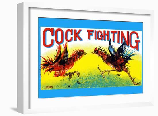 Cock Fighting-null-Framed Art Print