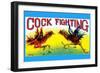 Cock Fighting-null-Framed Premium Giclee Print