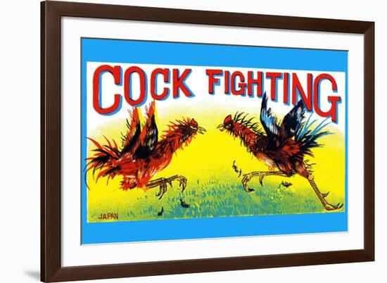 Cock Fighting-null-Framed Art Print