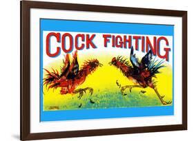 Cock Fighting-null-Framed Art Print