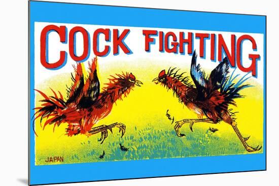 Cock Fighting-null-Mounted Art Print