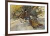 Cock Pheasants under a Beech Tree-Frank Southgate-Framed Giclee Print