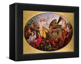 Cock Robin Defending His Nest-John Anster Fitzgerald-Framed Stretched Canvas