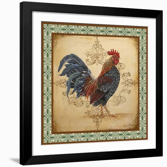 Cockadoodledoo_B-Green-Border-Jean Plout-Framed Giclee Print