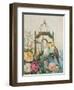 Cockatiel and Roses-unknown Johnston-Framed Art Print