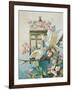 Cockatoo and Blossoms-unknown Johnston-Framed Art Print