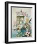 Cockatoo and Blossoms-unknown Johnston-Framed Art Print