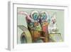 Cockatoo Driving Parrots-null-Framed Art Print