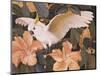 Cockatoos and Pink Hibiscus-Jesse Arms Botke-Mounted Art Print