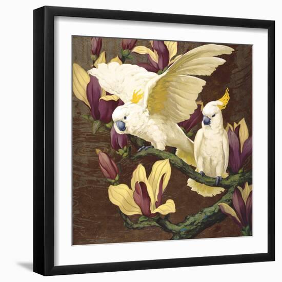 Cockatoos on Copa De Oro-Jesse Arms Botke-Framed Art Print