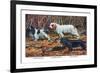 Cocker Spaniel, Clumber Spaniel, and Field Spaniel-Louis Agassiz Fuertes-Framed Premium Giclee Print