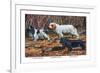 Cocker Spaniel, Clumber Spaniel, and Field Spaniel-Louis Agassiz Fuertes-Framed Art Print