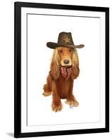 Cocker Spaniel Cowboy-Fab Funky-Framed Art Print