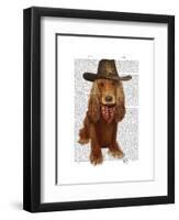 Cocker Spaniel Cowboy-Fab Funky-Framed Art Print