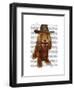 Cocker Spaniel Cowboy-Fab Funky-Framed Art Print