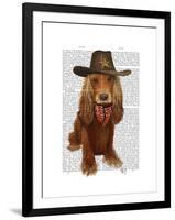 Cocker Spaniel Cowboy-Fab Funky-Framed Art Print