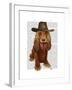 Cocker Spaniel Cowboy-Fab Funky-Framed Art Print
