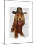 Cocker Spaniel Cowboy-Fab Funky-Mounted Art Print