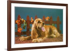 Cocker Spaniel, Retro-null-Framed Premium Giclee Print