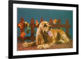 Cocker Spaniel, Retro-null-Framed Premium Giclee Print