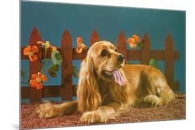 Cocker Spaniel, Retro-null-Mounted Premium Giclee Print