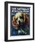 "Cocker Spaniel," Saturday Evening Post Cover, March 1, 1975-L. Mayer-Framed Giclee Print